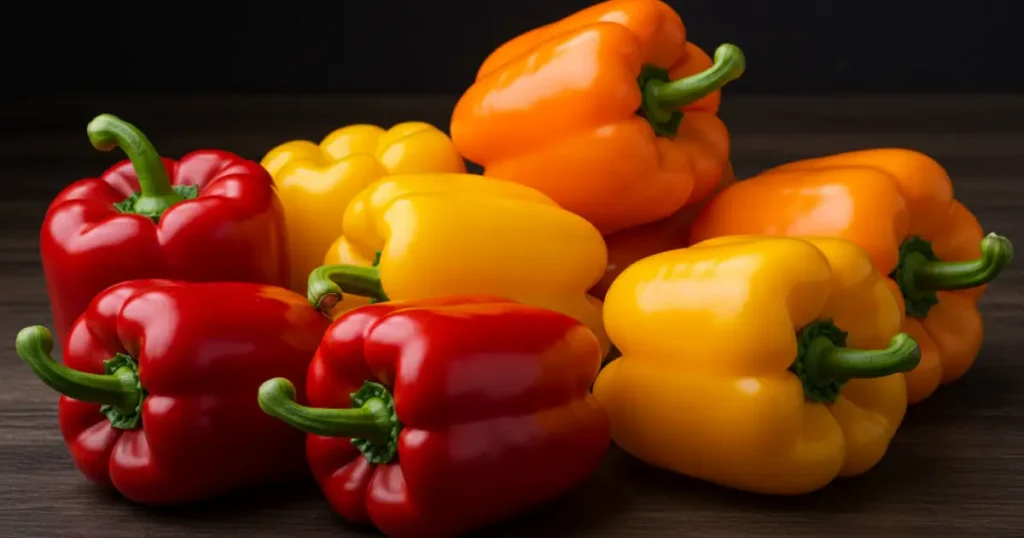 Red, yellow, or orange bell peppers