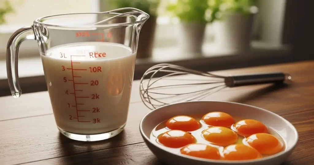 3 LITERS MILK AND 8 EGGS