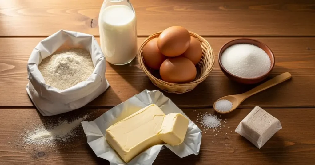 INGREDIENTES PARA TRENZA DULCE