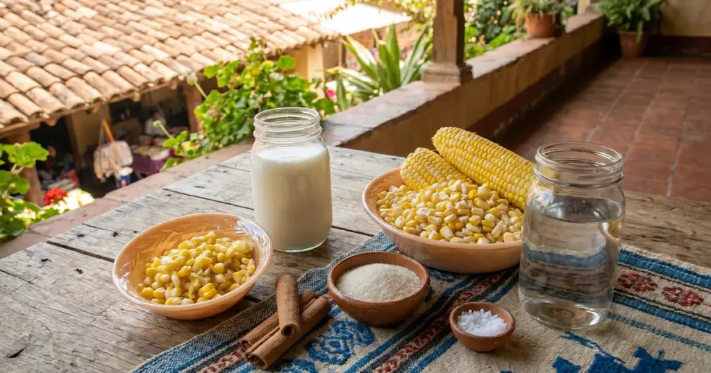 Atol de elote ingredientes
