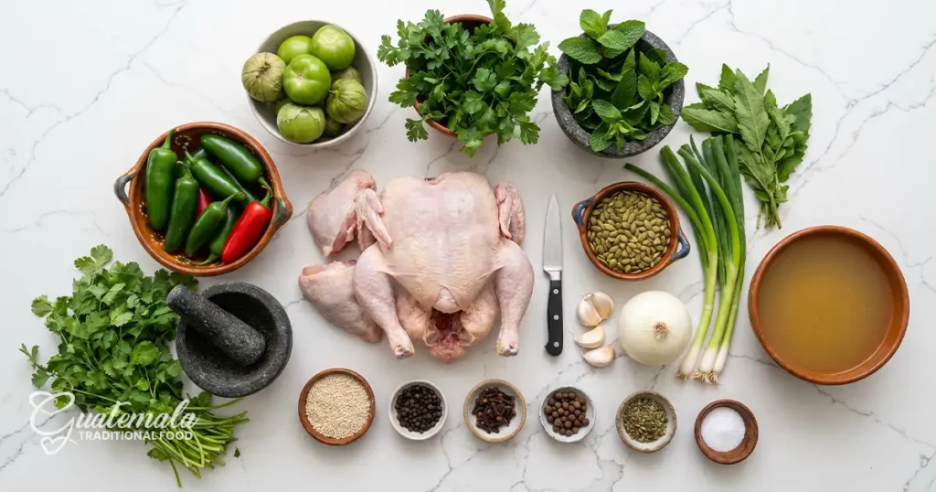 Ingredientes para hacer Jocón de Pollo