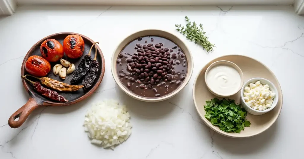 Traditional Guatemalan Black Bean Soup (Sopa de Frijol)