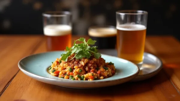 Main dish or facade of Antigua Brewing Company: Cervezas y Vistas en Guatemala - Bebidas, traditional Guatemalan food