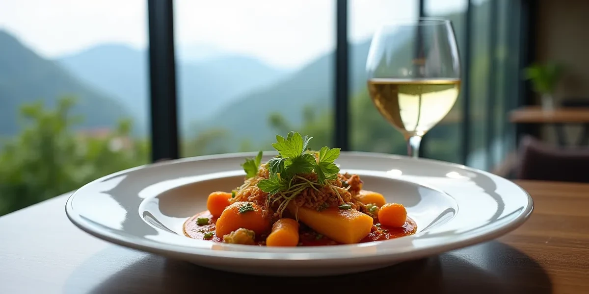 Drink or dessert presentation at Aqua Antigua Guatemala: Comida y Vistas Inolvidables - Gastronomía