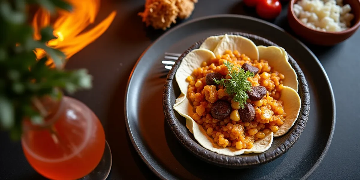Detailed close-up of food at Chichi Comida: Sabor y Tradición en Zona 10, Guatemala - Gastronomía