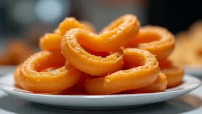 Main dish or facade of Churros Feria en Sololá: Delicias Guatemaltecas Seguras - Postres, traditional Guatemalan food