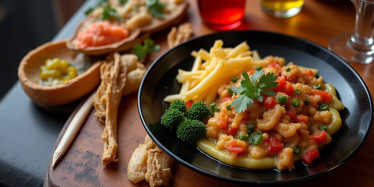 Detailed close-up of food at Clios Antigua: Sabor Mediterráneo en el Corazón de Guatemala - Gastronomía