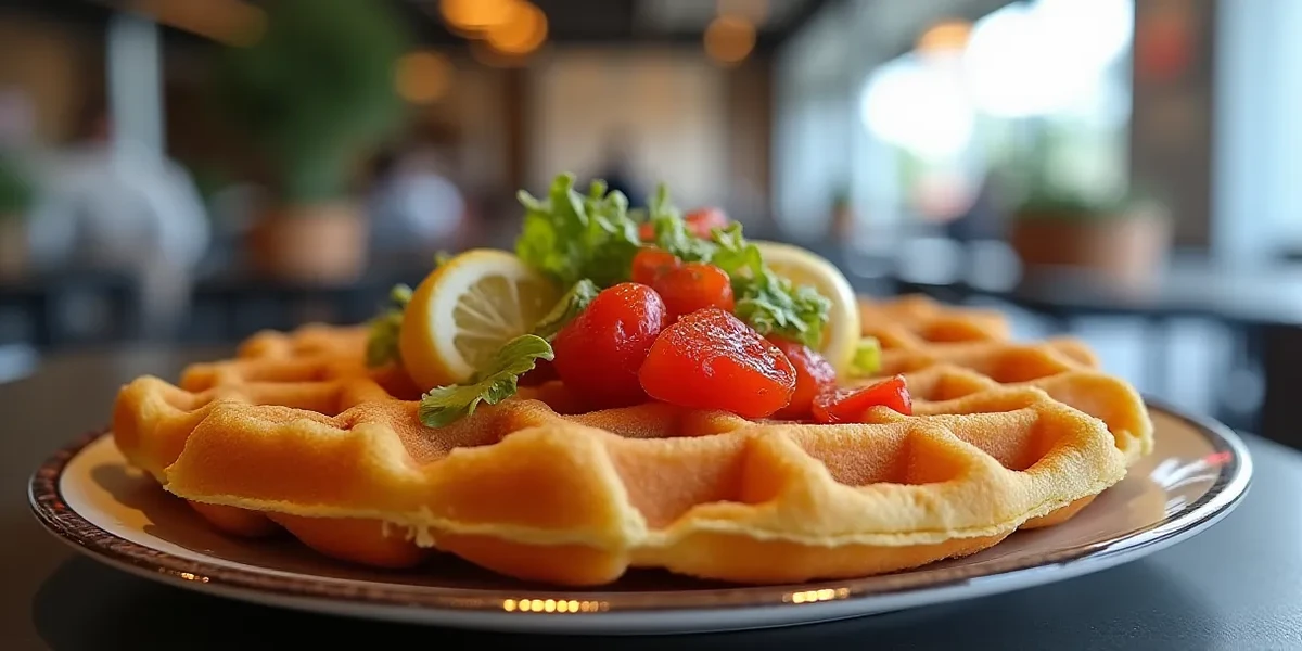 Drink or dessert presentation at Donde Venden Waffles: La Casa del Waffle en Guatemala - Restaurantes