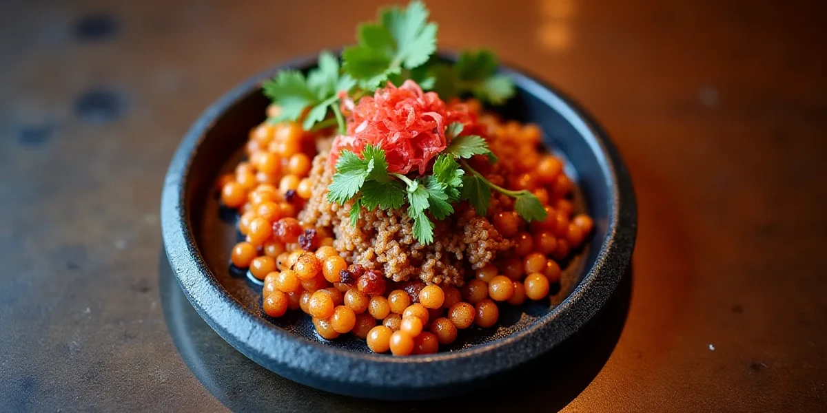 Detailed close-up of food at El Fronterizo Restaurante: Sabor Guatemalteco en USA - Restaurantes