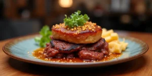 Main dish or facade of Delicious BBQ at El Ganadero Restaurante en San Lucas - Restaurantes, traditional Guatemalan food