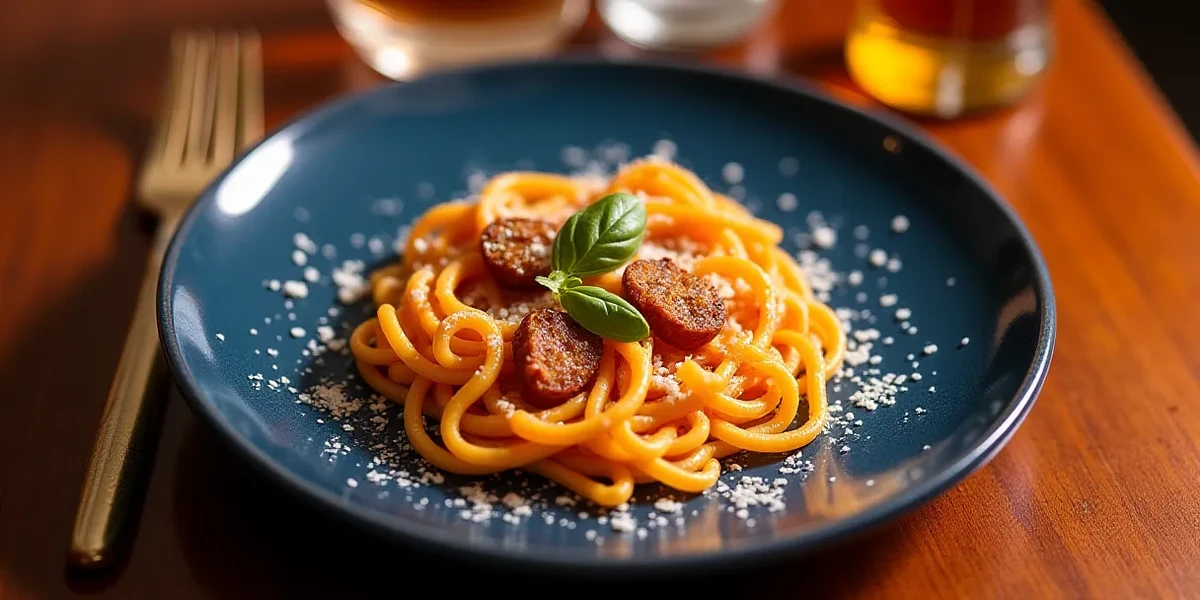 Detailed close-up of food at La Pasta Nostra: Italian Flavor in Antigua Guatemala - Gastronomía
