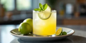 Main dish or facade of Deliciosas Limones y Seagram’s: Limonada para el Calor - Bebidas, traditional Guatemalan food