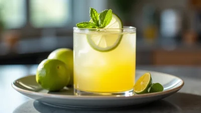 Main dish or facade of Deliciosas Limones y Seagram’s: Limonada para el Calor - Bebidas, traditional Guatemalan food