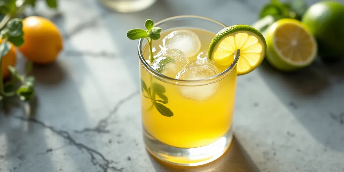 Detailed close-up of food at Deliciosas Limones y Seagram’s: Limonada para el Calor - Bebidas