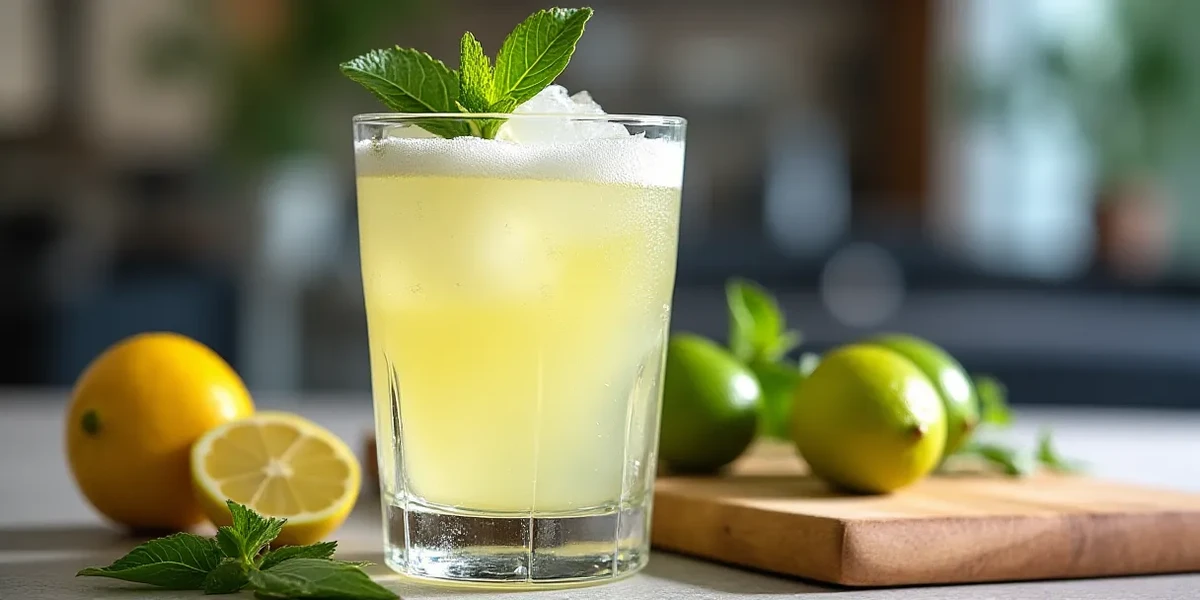 Drink or dessert presentation at Deliciosas Limones y Seagram’s: Limonada para el Calor - Bebidas