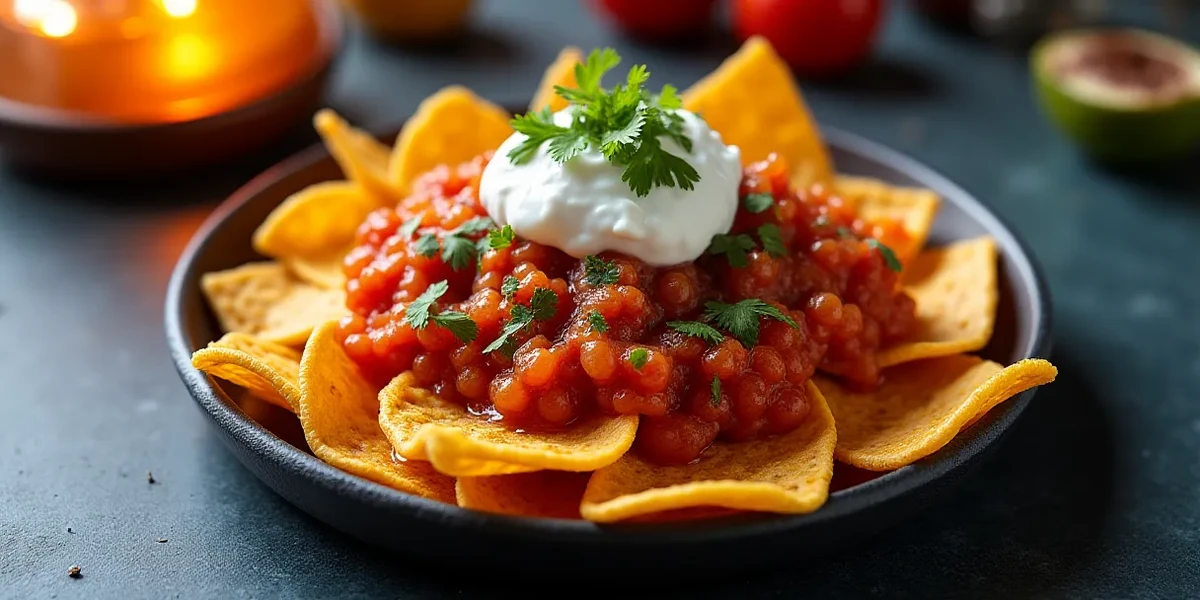 Detailed close-up of food at Nachos de Guatemala: Deep Dish Delights en Antigua Boreal - Gastronomía