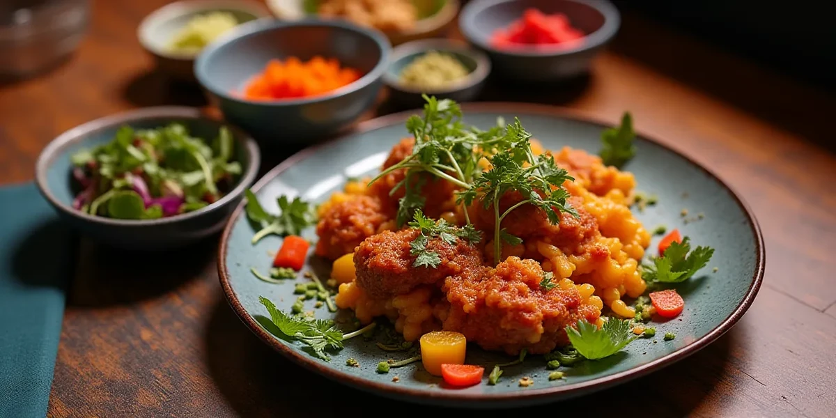 Detailed close-up of food at Peten Guatemala Restaurant: Taste the Heart of Brooklyn - Restaurantes