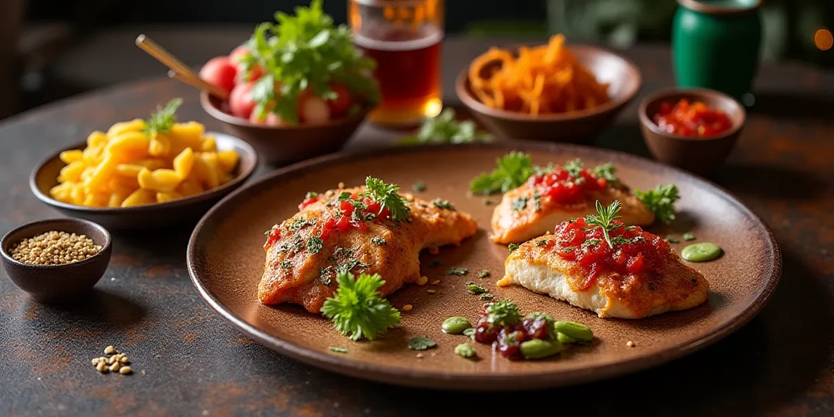 Detailed close-up of food at Delicioso Restaurante Tikal: Gourmet Menu en la Naturaleza - Restaurantes