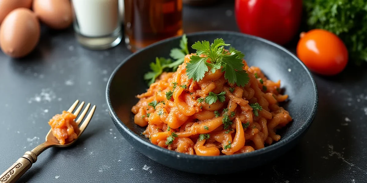 Detailed close-up of food at Delicious Gourmet Nights: Restaurantes con Servicio a Domicilio - Restaurantes