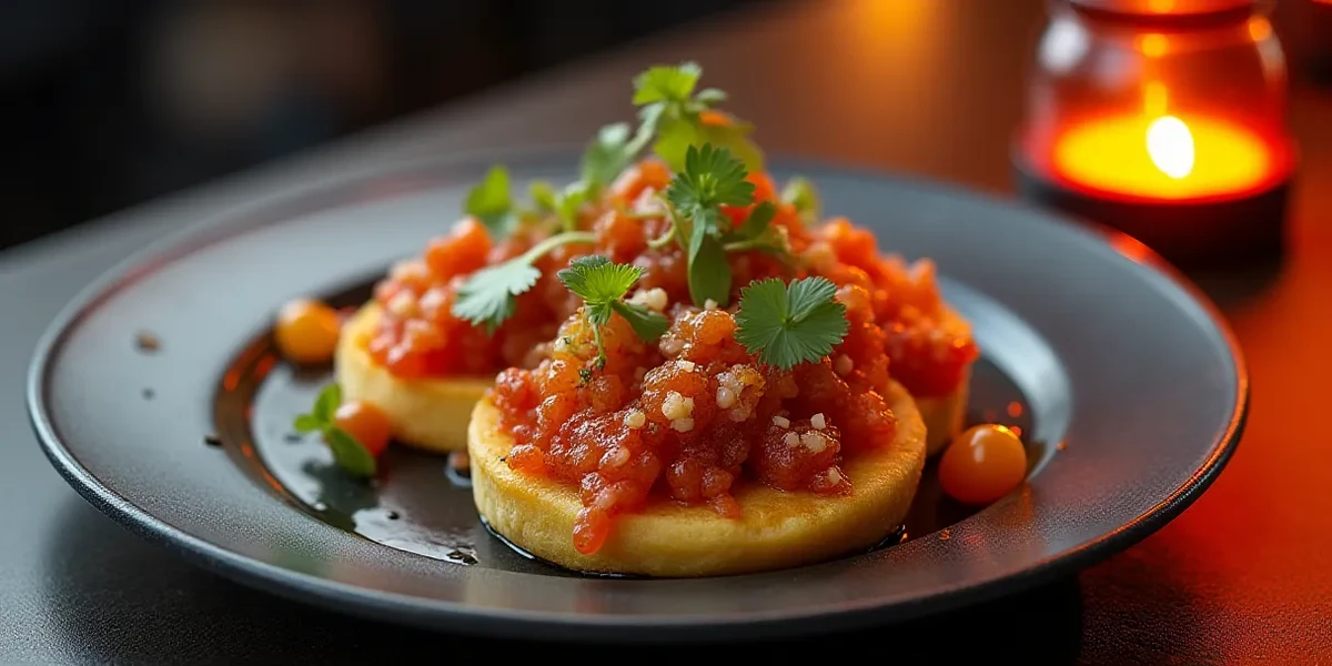 Detailed close-up of food at Delicious Restaurantes en San Cristóbal para Foodies - Restaurantes