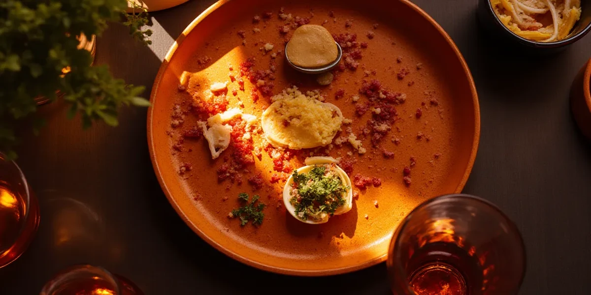 Detailed close-up of food at De Donde Es El Ron Zacapa: Rones Guatemala Premium - Bebidas