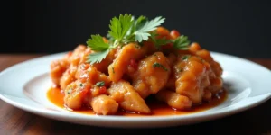 Main dish or facade of Pollo Rey en Guatemala: Sabores Orientales para Compartir - Gastronomía, traditional Guatemalan food