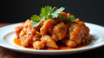 Main dish or facade of Pollo Rey en Guatemala: Sabores Orientales para Compartir - Gastronomía, traditional Guatemalan food