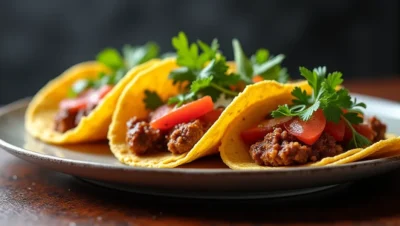 Main dish or facade of Delicious Tacos y Carretas de Comida en Guatemala - Turismo, traditional Guatemalan food