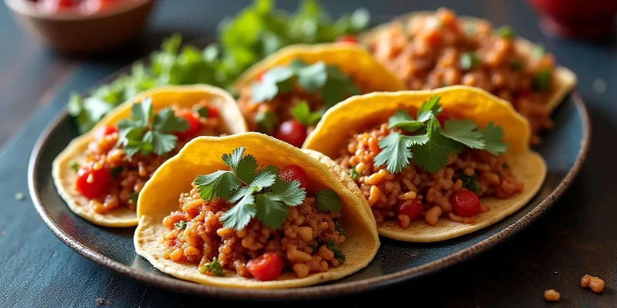 Detailed close-up of food at Delicious Tacos y Carretas de Comida en Guatemala - Turismo