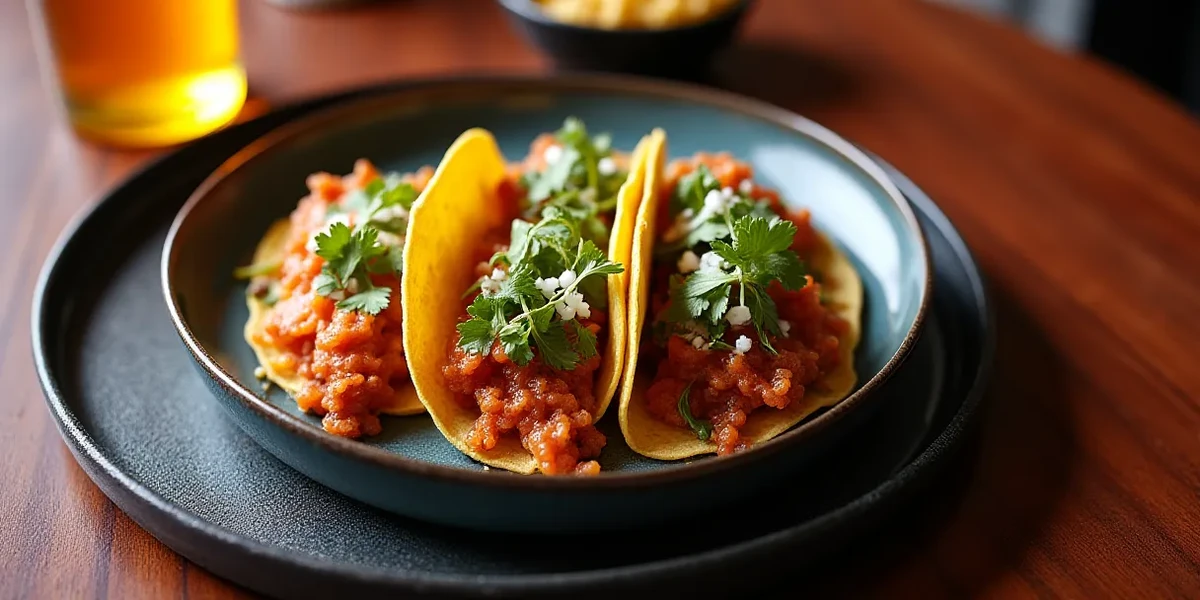 Detailed close-up of food at Tacos Sibilia: Sabores Guatemaltecos en Oklahoma City - Gastronomía