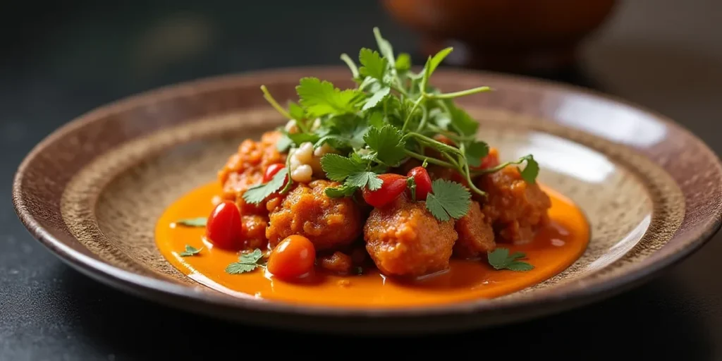 Main dish or facade of Toko Baru: Sabores del Mundo en Antigua Guatemala - Gastronomía, traditional Guatemalan food