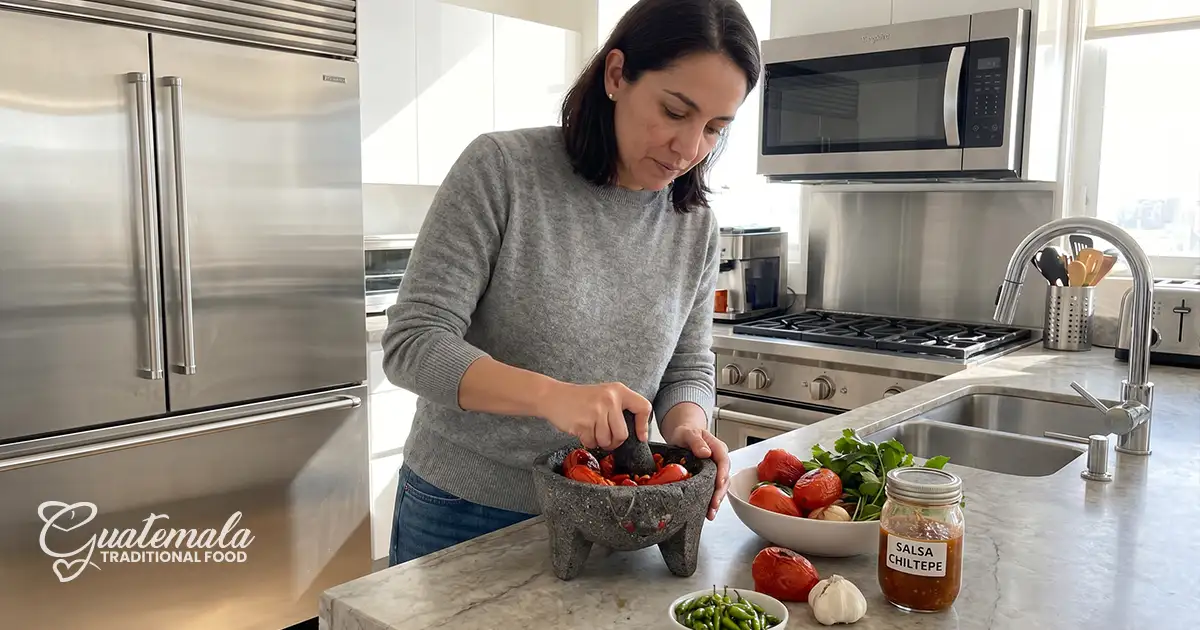 Crushing chiltepe in soups and stews
