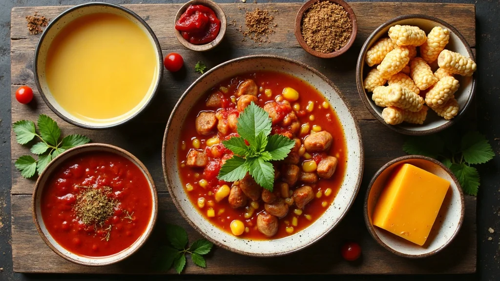 Traditional raw ingredients for Chuchitos Guatemaltecos