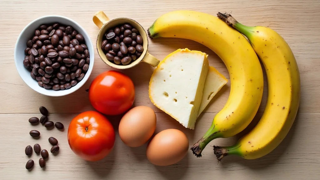 Traditional raw ingredients for Traditional Guatemalan Breakfast