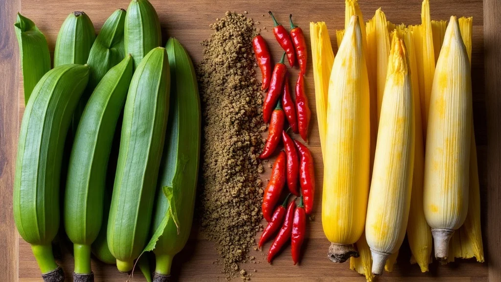 Traditional raw ingredients for Guatemalan Food vs Mexican Food