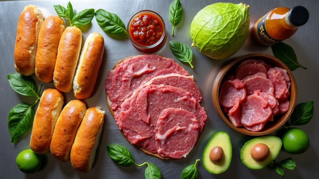 Traditional raw ingredients for Guatemalan Shucos