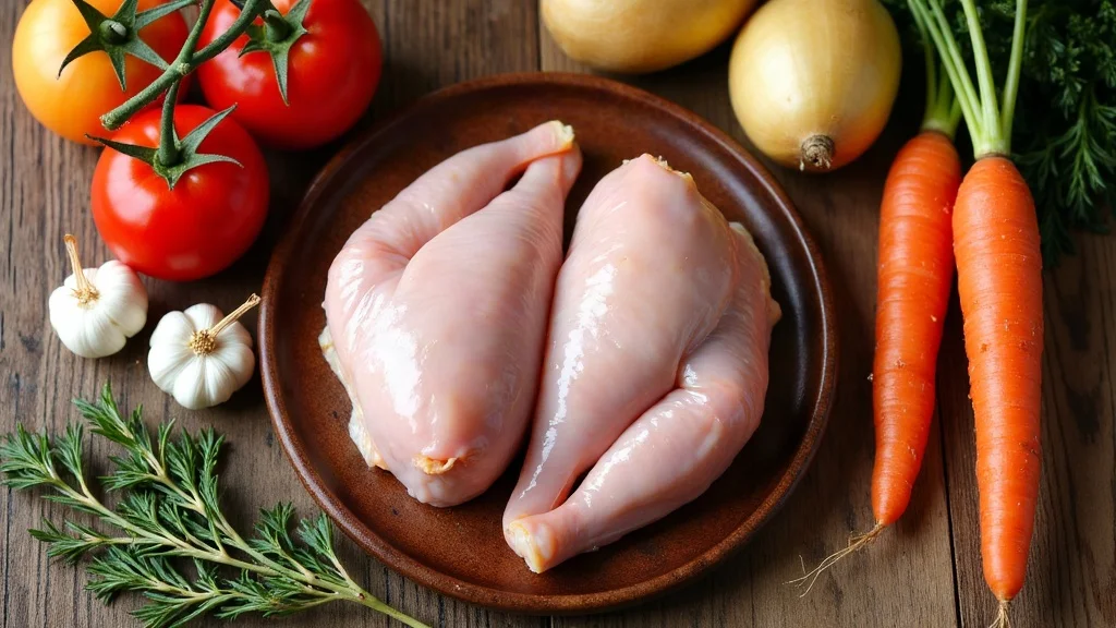 Traditional raw ingredients for Guisado de Pollo Guatemalteco