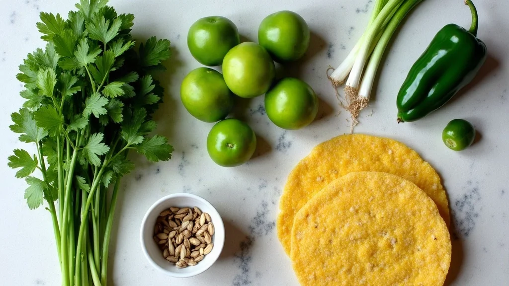 Traditional raw ingredients for Jocón de Pollo