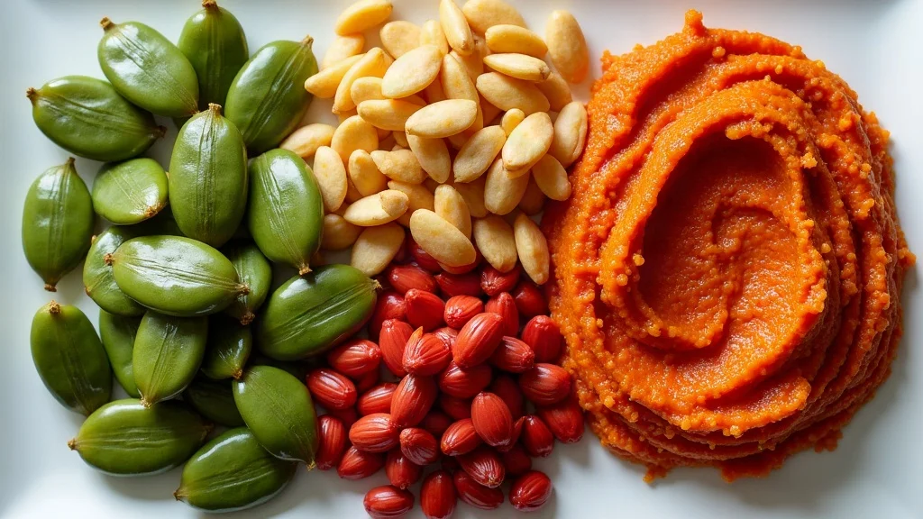 Traditional raw ingredients for Pepitoria & Achiote