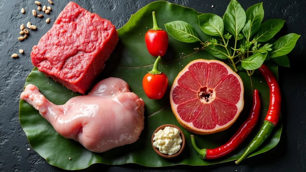 Traditional raw ingredients for Subanik